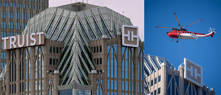 The new Truist bank sign